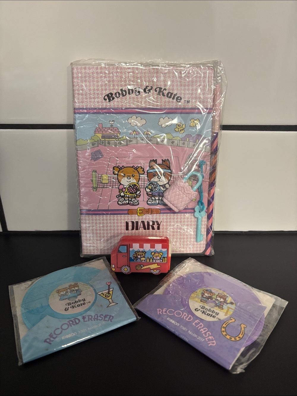 Vintage 80’s Bobby & Kate Diary Set and Erasers Bundle